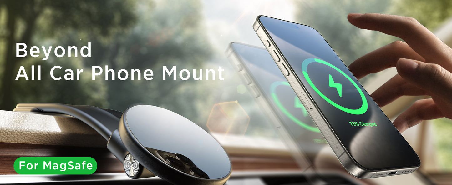 15W for MagSafe Car Mount Charger,Magnetic Wireless Fast Charging