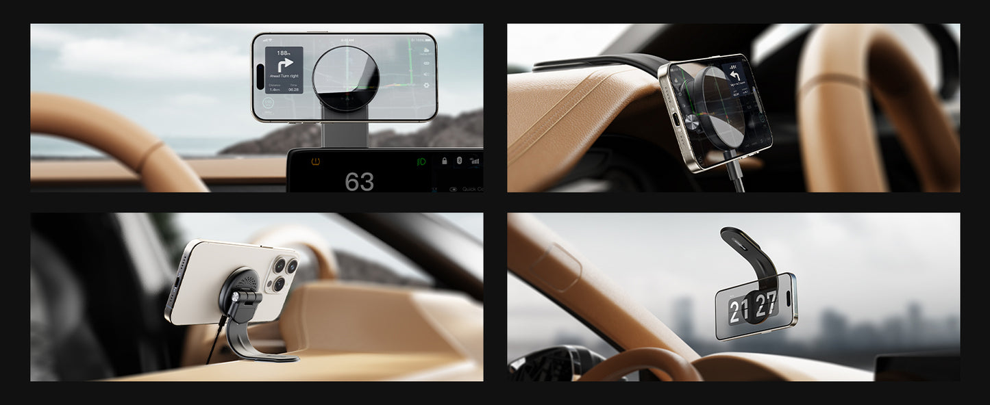 15W for MagSafe Car Mount Charger,Magnetic Wireless Fast Charging